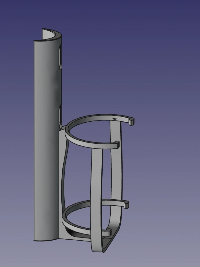 Antrojo gertuvės laikiklio 3D modelis.