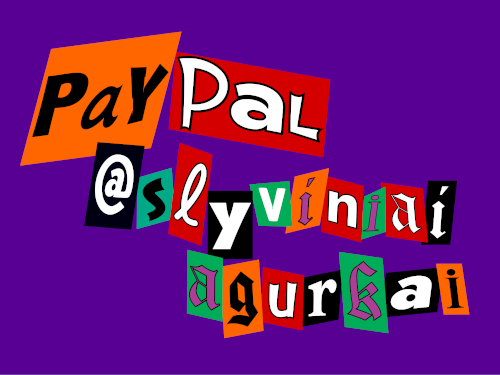 „PayPal @slyviniaiagurkai“ emblemos grafika.